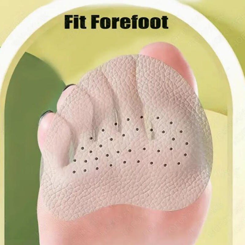 2pair Foot Care Shoe Pad Sandals Anti-slip Stickers Leather Forefoot Women High Heels Pain Relief Insert Insoles Toe Cushion