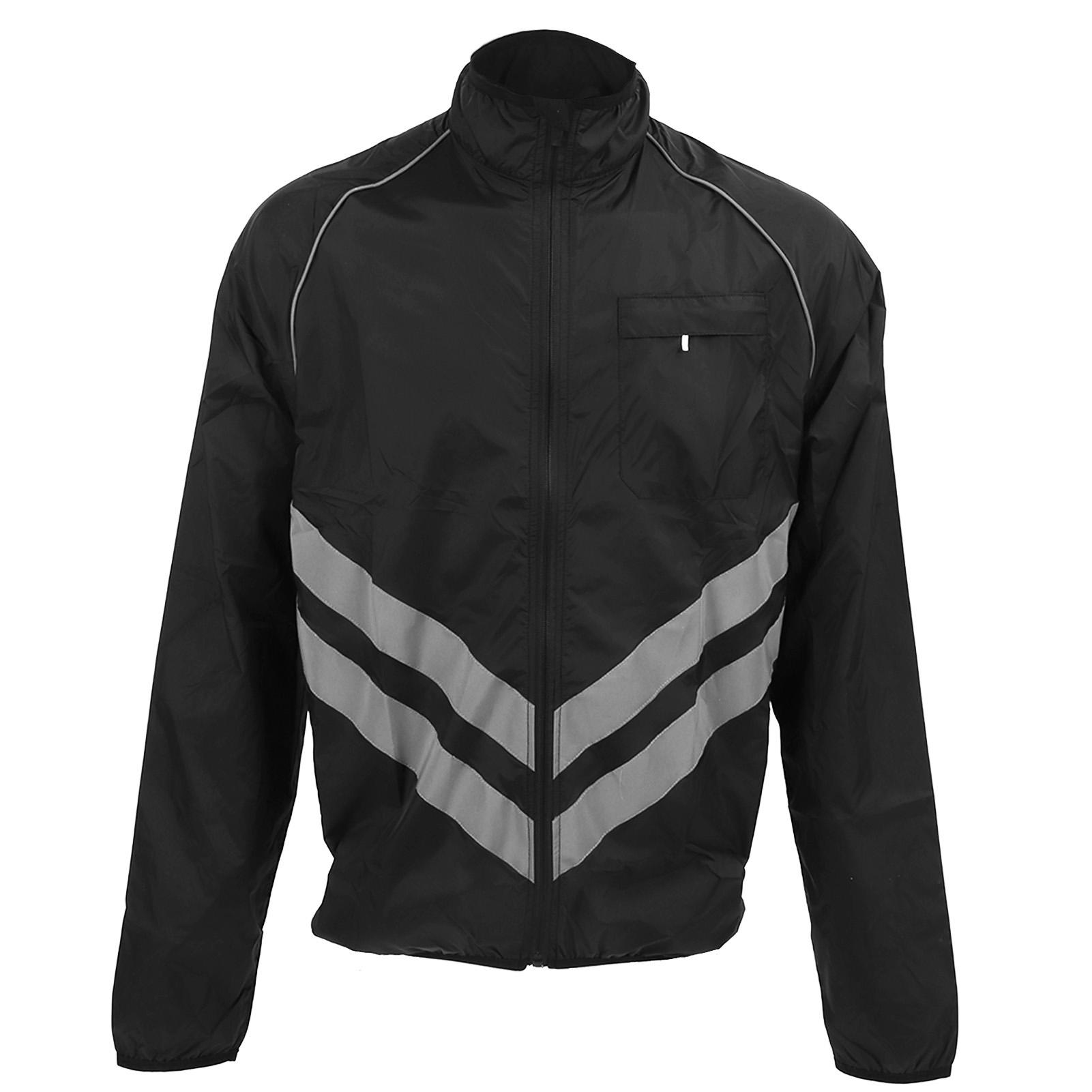 Cycling Jacket Men Windproof Waterproof Reflective Long Sleeved Top for Off Road Mountain Road Riding Fishing M