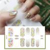 Flower Gradient Nail Sticker Full Wraps Nail Art Stickers Self-Adhesive Nail Art Decal Strips for DIY Nail Art Decor