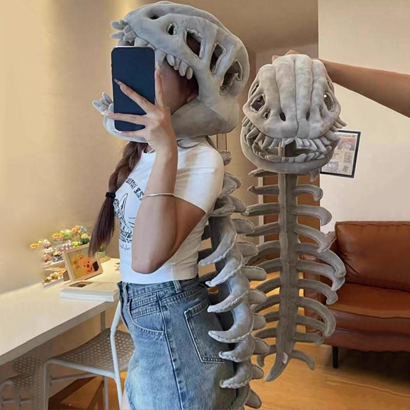 Dinosaurs Costume Cosplay Headgear Funny Dinosaur Headwear Skeleton Face Mask Funny Costume Gift Carnival Costumes
