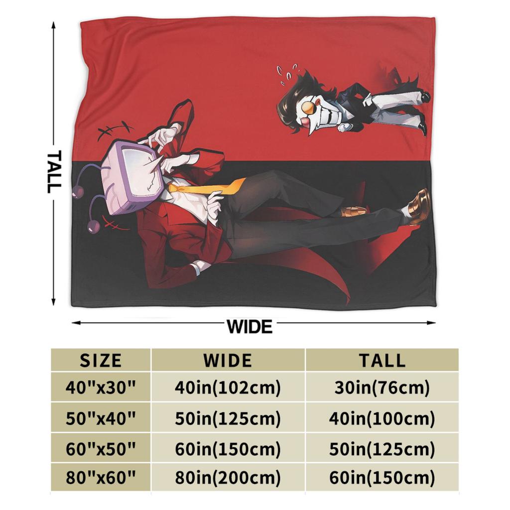 Spamton And Tenna Child Of Divorce Deltarune Game Blanket Super Warm Plush Throw Blanket For Outdoor Flannel Bedspread Bed Cover