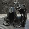 Gothic Gaming Desk Accents 3D Printed Faceless Cloak Figurine, Mysterious Hooded Reaper, Unique Dark Aesthetic Ornaments Desktop Statue, Spooky