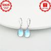 Fashion 925 Sterling Silver Water Moonstone Drop Earrings for Women Simple Wedding Engagement Jewelry Gifts