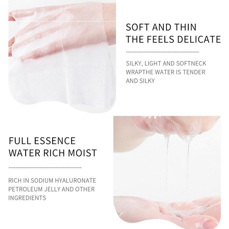 5pcs máscara facial de pescoço levantam e iluminam as linhas do pescoço máscara de pescoço