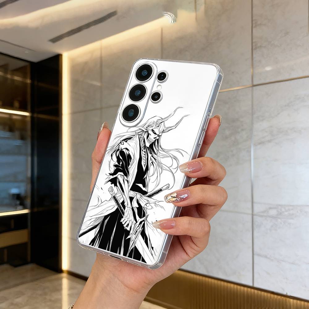 Hot anime-B-L-E-A-C-H Phone Case For Samsung S25,S24,S21,S22,S23,S30,Ultra,S20,Plus,Fe,Lite Transparent Cover