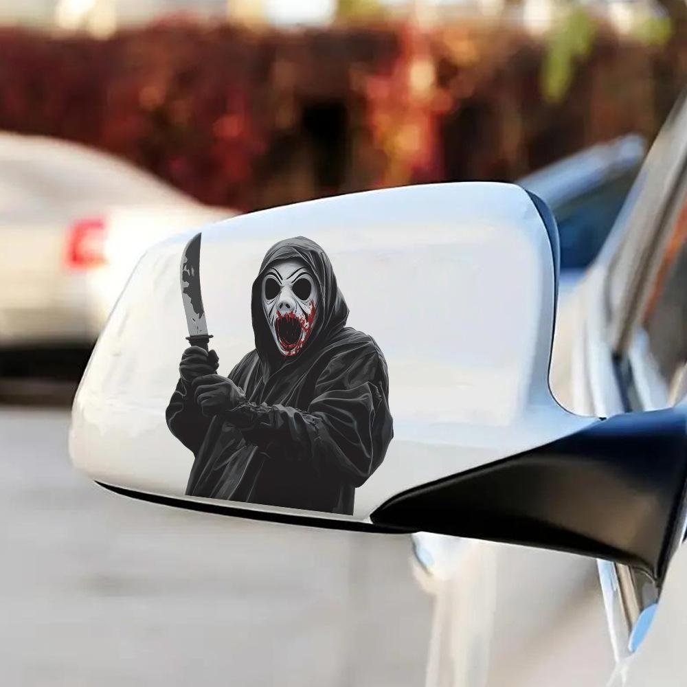 Halloween Horror Mask Male Car Sticker Festive Atmosphere Decoration Car Sticker