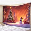 Christmas Tapestry Winter Snow Scene Wall Hanging, Holiday Decor for Bedroom Living Room, Cozy Festive Backdrop for Xmas