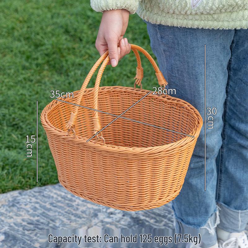 OLOEY Imitation Rattan Woven Outdoor Picnic Basket