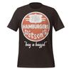 Wetson's Retro Burger Shirt: 1970s Fast Food Style (Brown, Unisex)