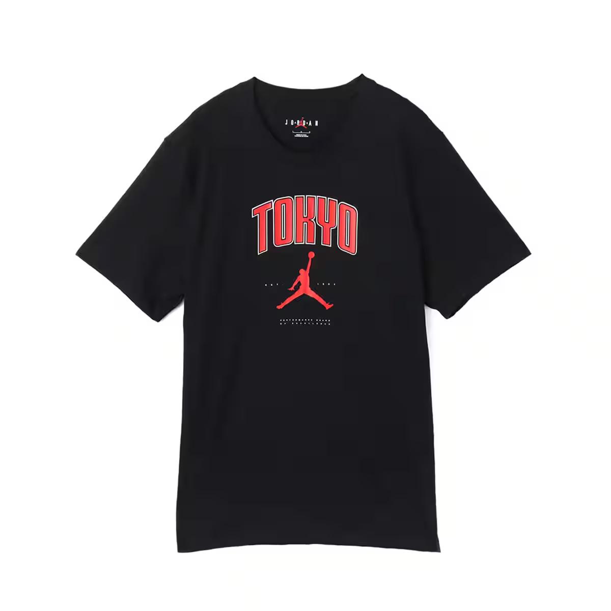 Jordan Jumpman FW24 MJ Tokyo City LBR SS Crew Series Simple Versatile Soft Short Sleeve T-Shirt Men tops Black HQ0394-010 S