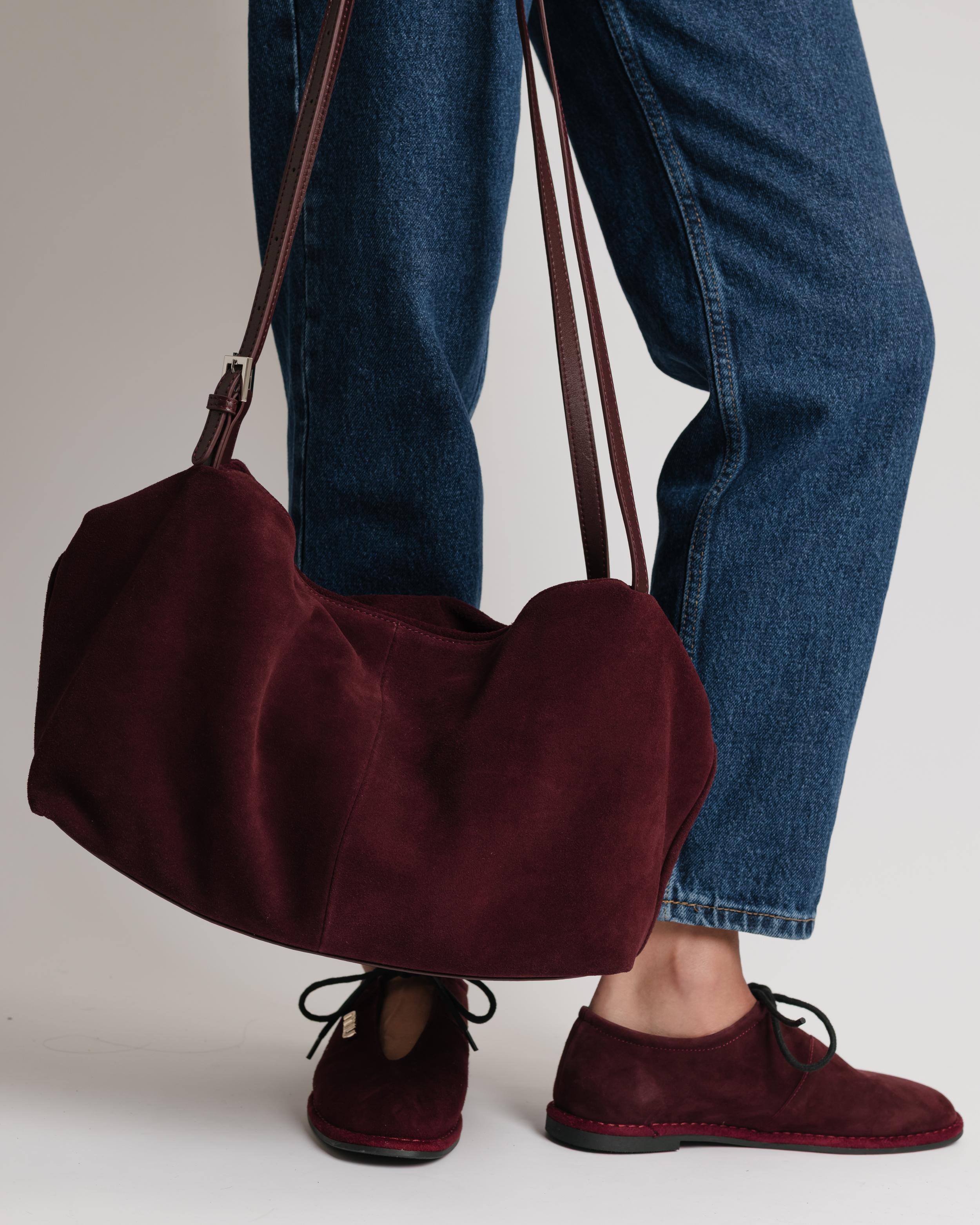 

Women s bag Polina&Eiterou 10068 burgundy suede бордовий