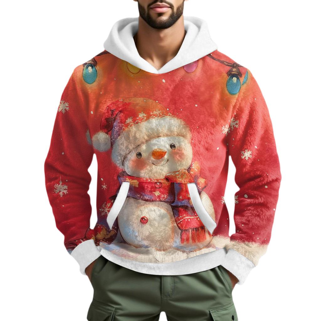 Men's Leisure Fashion Half Zipper Hooded Hood Long Sleeves Hoodie