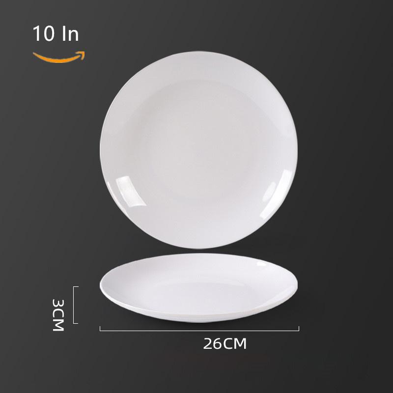 Multiple Sizes Main Dinner Plate Eco Friendly Imitation Porcelain Picnic Fruit Snack Dessert Plates Bone Dishes  Kitchen Dishes