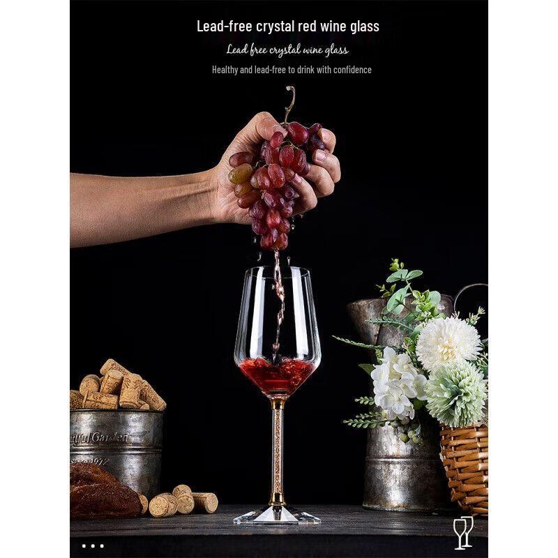 European Crystal Red Wine Glass Set with Rotating Decanter