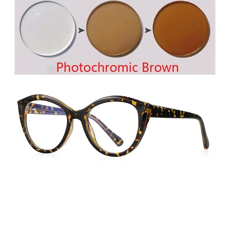 Leopard Frame Round Presbyopic Glasses Women Fashion TR90 Farsightedness Spectacles 0 To +6 0