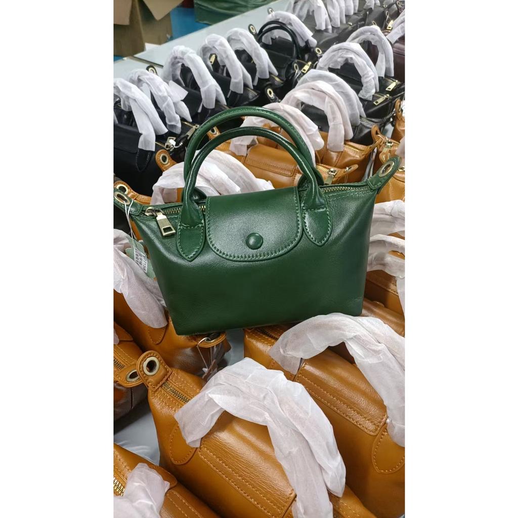 2025 Factory first layer vegetable tanned cowhide dumpling bag women's bag crossbody small bag genuine leather handbag retro genuine leather