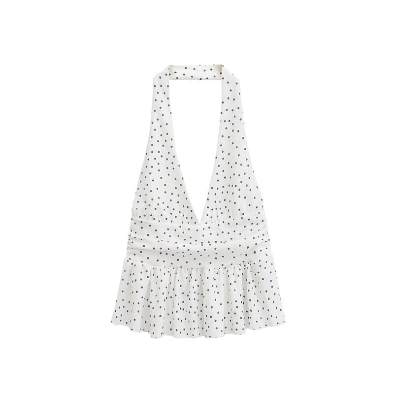 Kaslead New Arrival Women's Clothing Fashion Style Fashion Minimalist Decoration Hanging Collar Tops 0347317 250