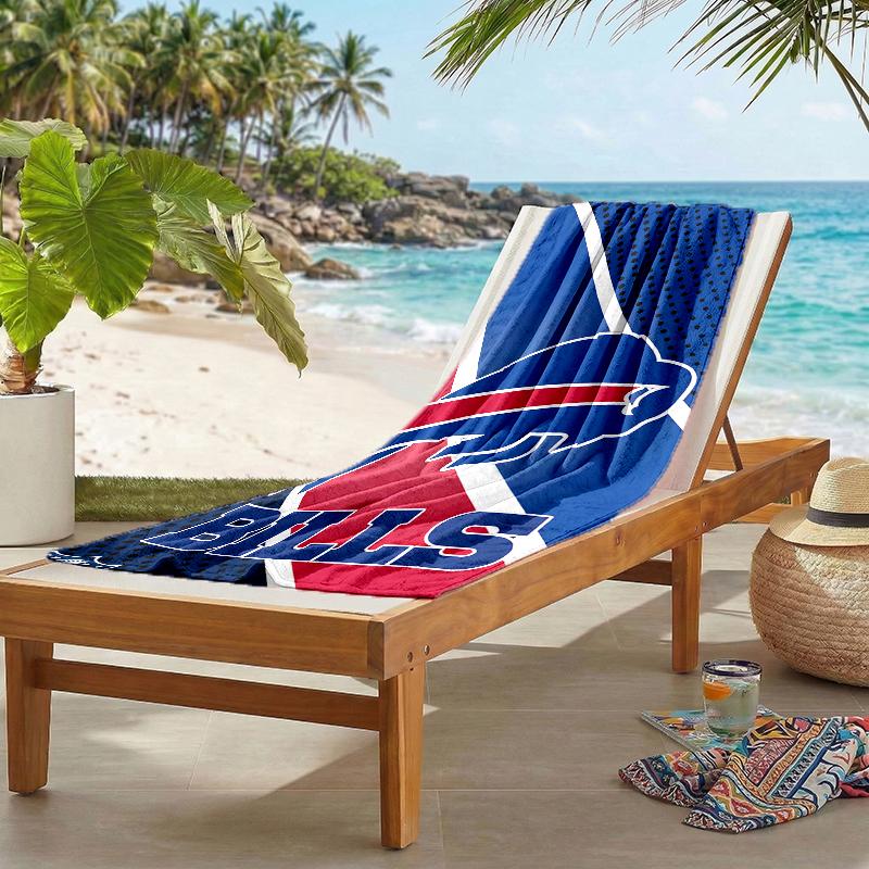 Bills Team Fashion Beach Towel: Ideal for Summer Adventures Soft, Absorbent and Quick Drying Suitable for Swimming and Bathing