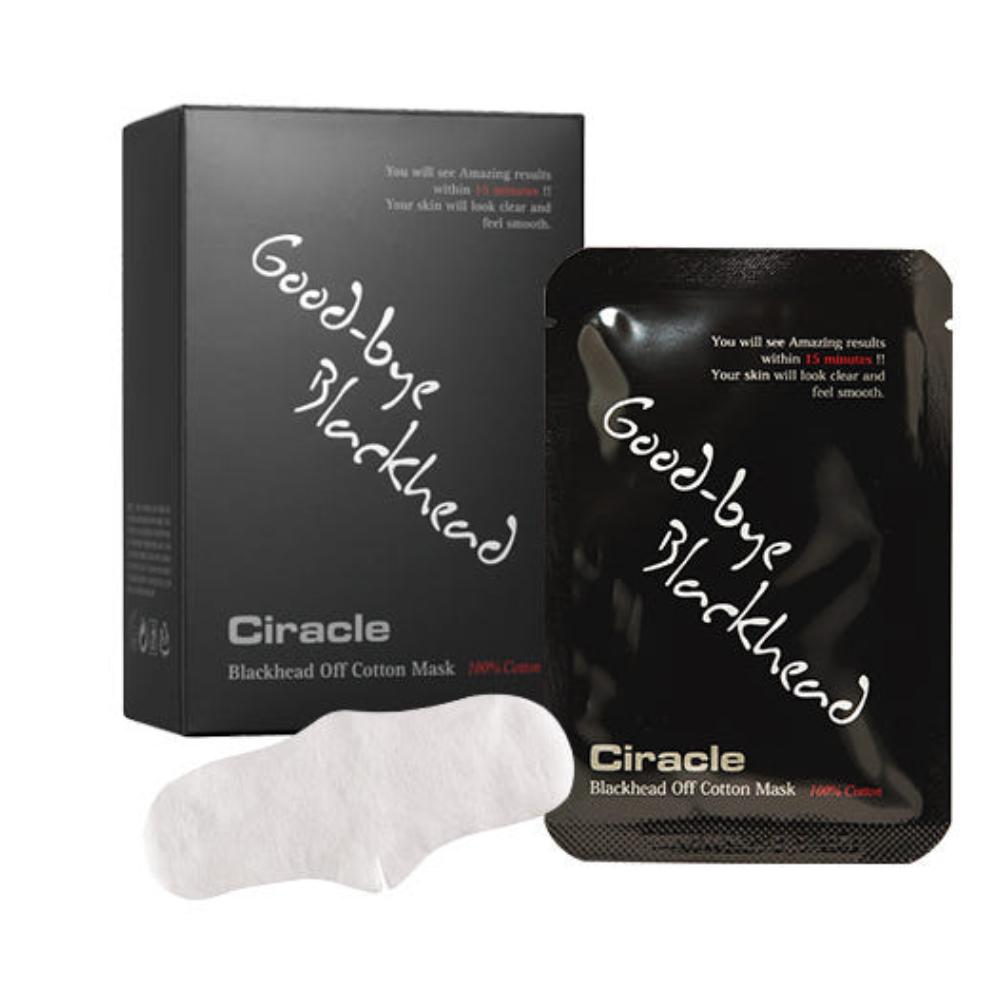 Ciracle Blackhead Off Cotton Mask 20 Sheets Set - Pore-Clearing Sebum Melting Solution with 20 Cotton Swabs & Scrapers