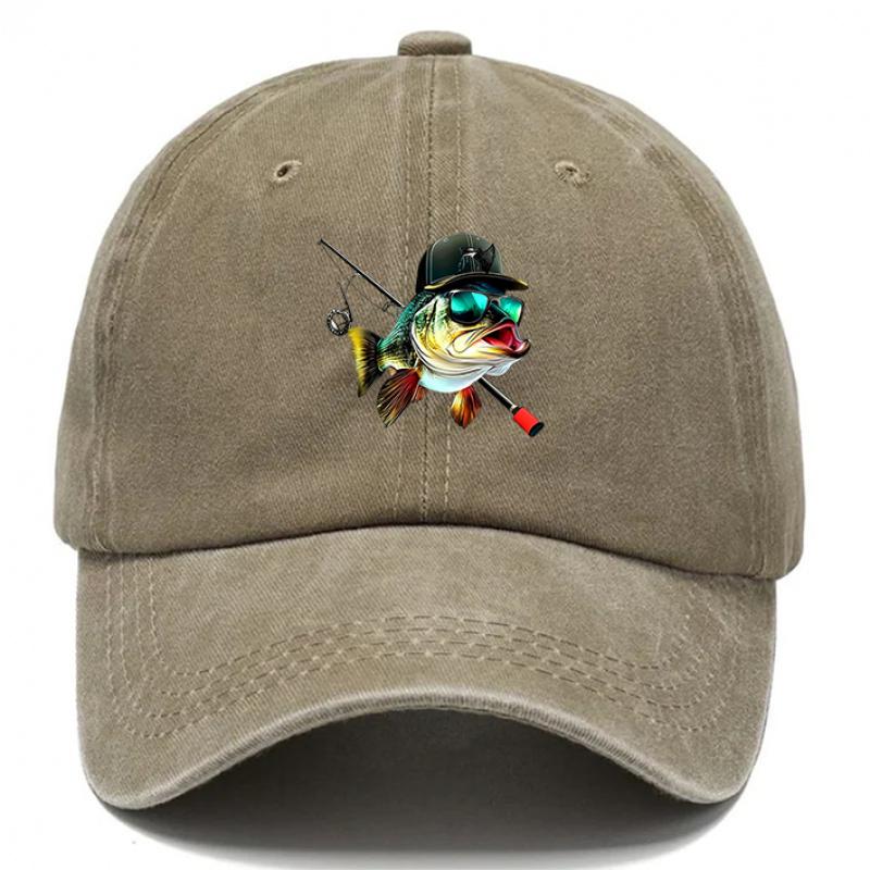 pc Cartoon Fish Style Printed Baseball Hat Hats for Men Hat for Women Breathable Baseball Caps Outdoor Hat Adjustable DAD