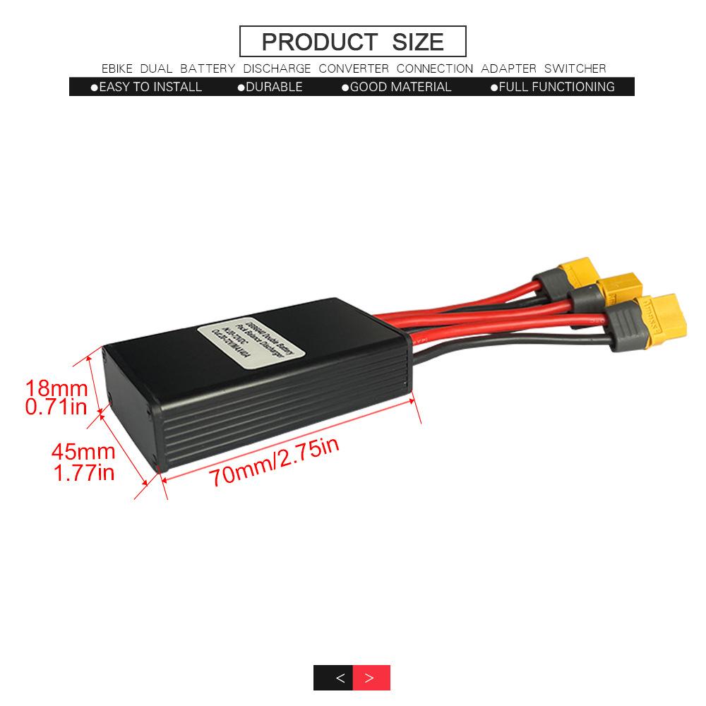 20V‑72V 40A Dual Battery Connector Electric Bike Double Battery Discharge Converter