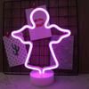 Shaped Led Cactus Neon Signs Light Holder Base Table Decoration Night Lamps