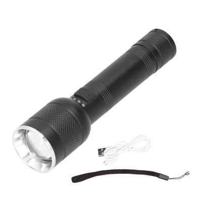 P50 Bright Flashlight LED 4?Gear USB Rechargeable Retractable Zoom Durable Torch for Outdoor Night