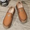 38-46 Men's Handmade Leather Shoes Casual Loafers Slip On Leather Flats Outdoor Walking Shoes