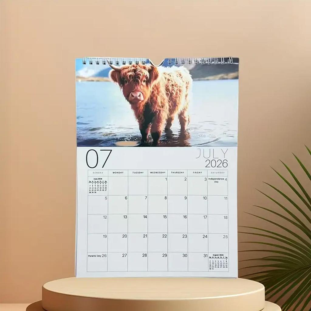 2026 Cattle Wall Calendar 12 Month Large Poster For Farm & Country Life Lovers Farmers Ranchers, Cattle Show Adults Unique Gife