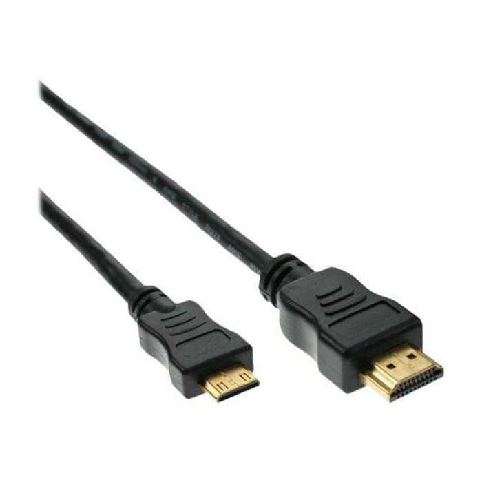 Câble HDMI - InLine - 50 Cm - HDMI (M) Vers HDMI Mini (M) - Noir - Vidéo