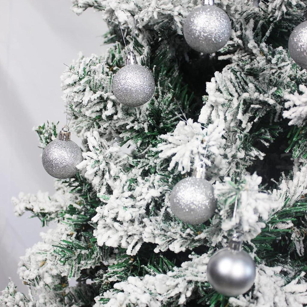 Pack of 24 Christmas Tree Decoration Balls Ornaments Hanging Props Xmas Tree Décor Accessories - Christmas Decorations Items for Home Office