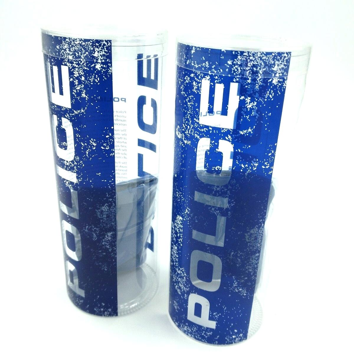 Used POLICE Sunglasses Drawstring Case Set of 2/Tubular Clear Case Genuine Case Set of 2 Lightweight and Easy to Carry