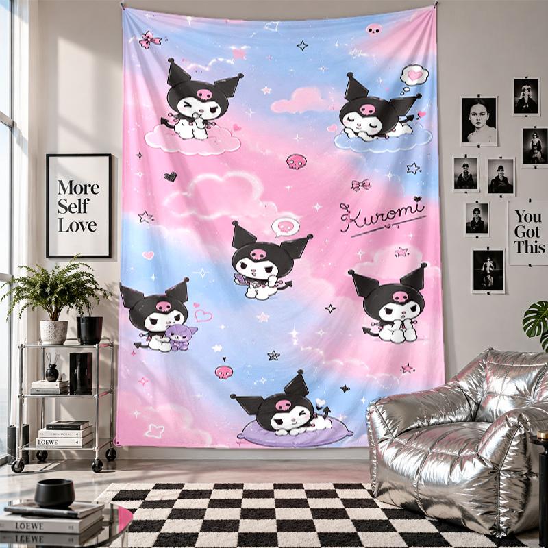Wall TapestryKuromi Art Hanging Cloth Decorative Background Cover for Room Decoration