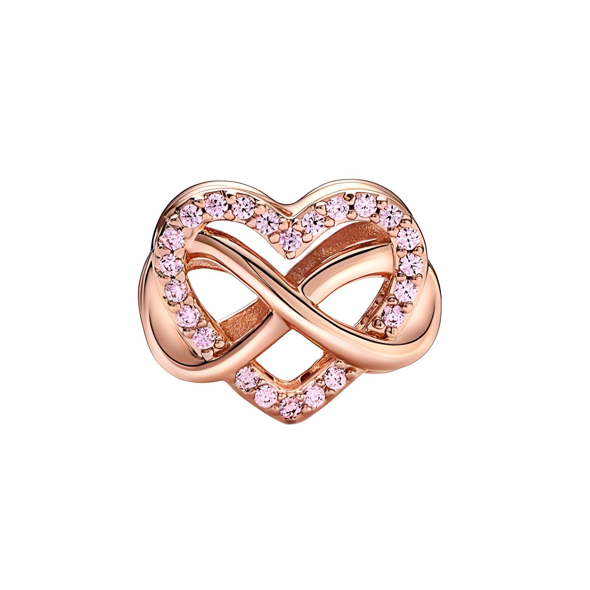 Pandora Eternal Love Pink Heart Charm Women Jewelry Accessories Rose-Gold 782246C01 Rose Gold,F