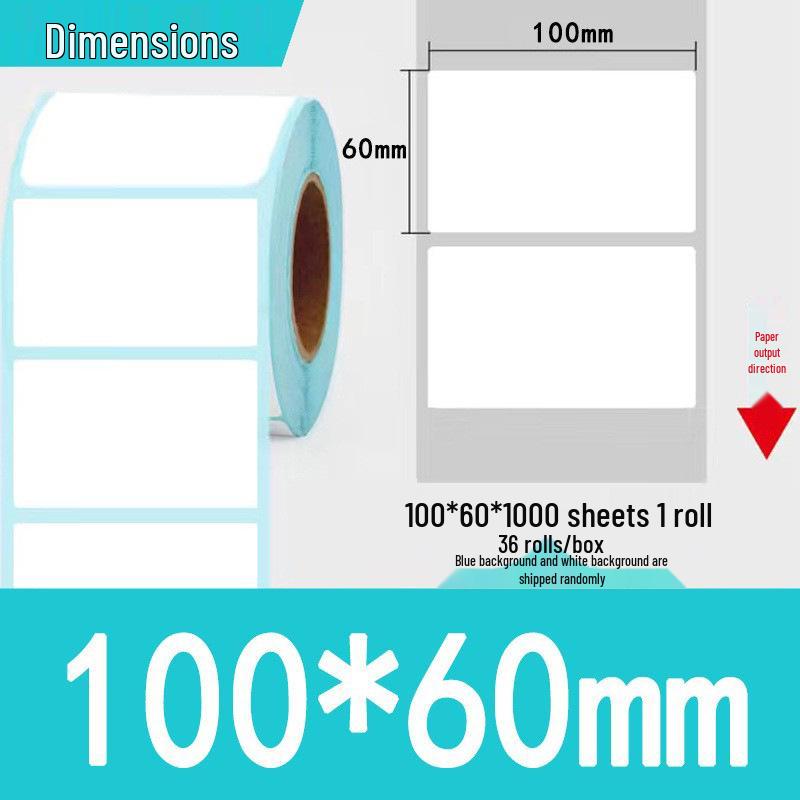 Three-Proof Thermal Label Paper 100x100mm & 70x20mm - Customizable for Label Printing