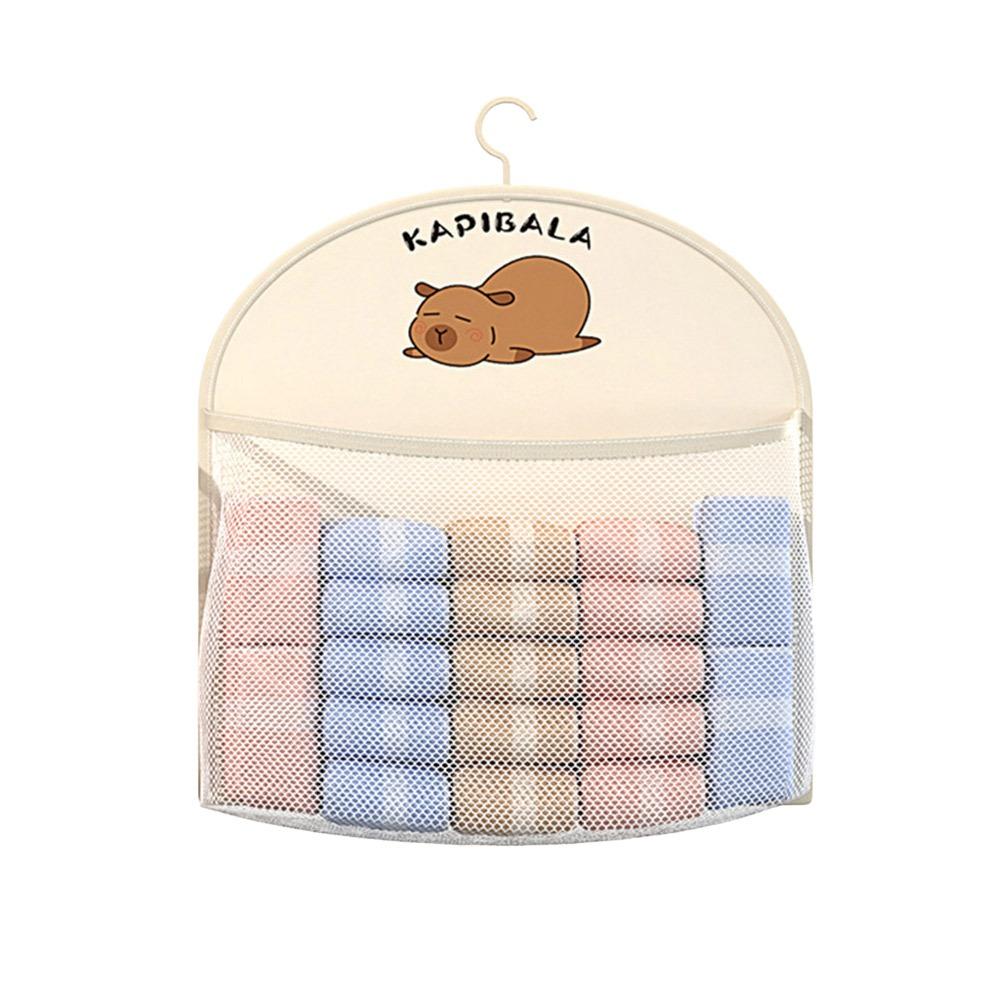 Capybara Socks Hanging Bag Large Capacity Wardrobe Organizer New Underwear Storage Bag