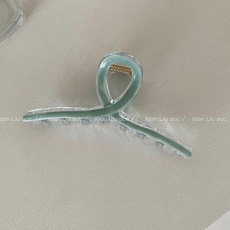 Fermaglio trasparente grande testa femminile design con spillo fermaglio a squalo molla fermaglio per capelli primavera estate