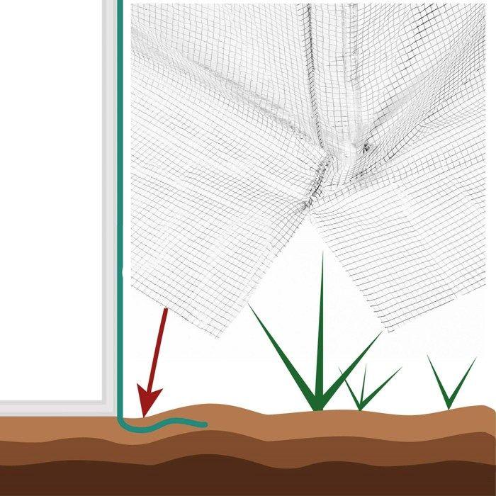 Film de rechange pour tunnel de jardin 4x2,5x2 m Film de protection pour serre UV-4 140g/m2