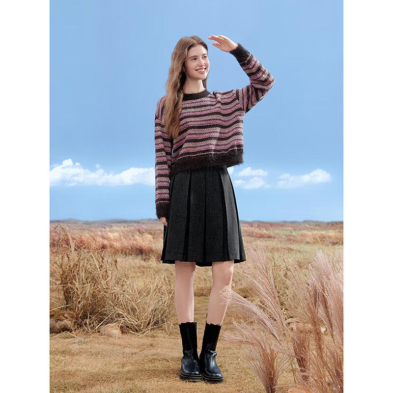 Betu Women's Striped Colorblock Knit Sweater