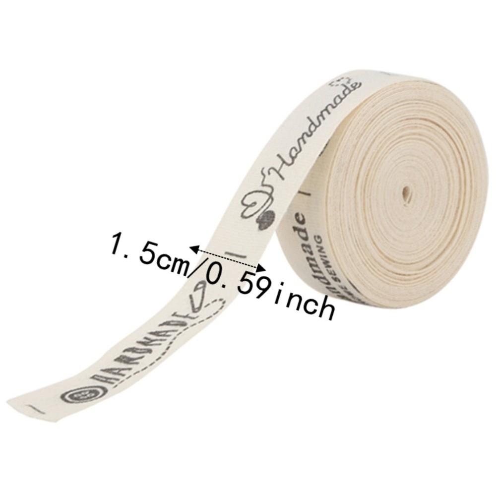1pcs 1.5cm Width Cotton Ribbon Tape Fonts Printed Fabric Craft Ribbon DIY Sewing Ribbon Packaging