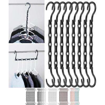 Closet Organizers and Storage, 1/8Pcs Magic Hangers Space Saving Clothes Hangers, Space Saver Hangers for Heavy Clothes, College Dorm Room Essentials