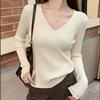 V-neck Sweater Women's Autumn and Winter High-end Knitted Sweater New Autumn Slim and Thin Inside