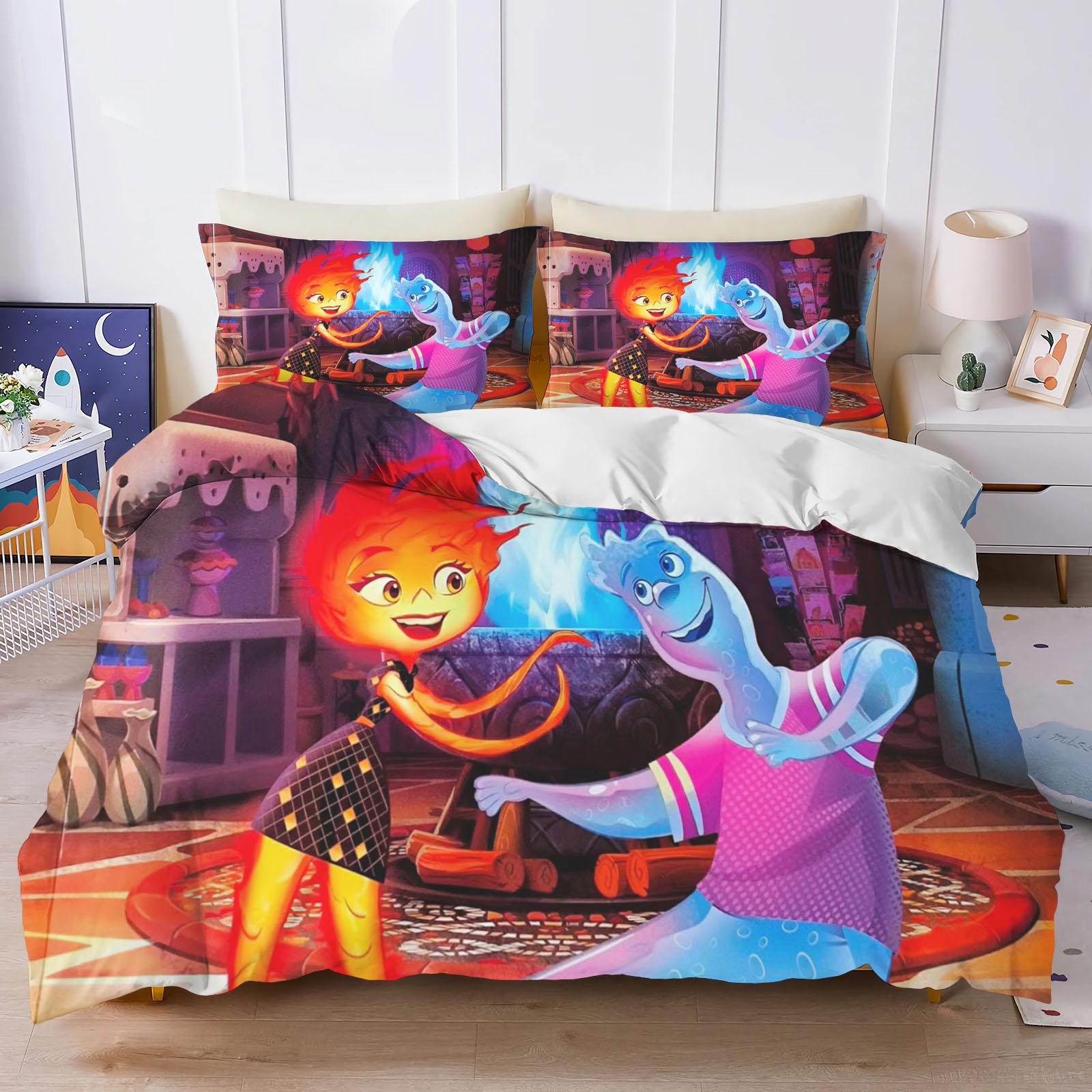 

Comforter Elemental Duvet Bedding Set For Children King Size Luxury 100% Polyester 3-Piece Christmas Gifts Home Decor Comforter (quilt)-EU Single(135*200cm)3pcs