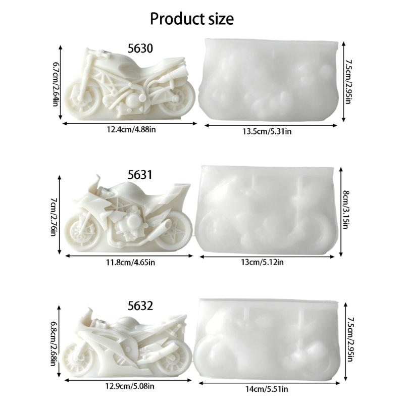 Stampi in Silicone a Forma di Motocicletta Resistenti al Calore Facili da Sformare per Realizzare Candele Sapone Cioccolato Gesso Ornamenti Resina Arte