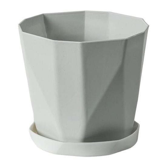 Plant Pot with Drainage Holes Decorative Planter with Matching Saucer Modern Flower Pot for Indoor Outdoor Use Pothos Aloe