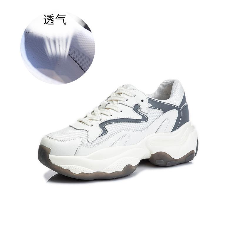 

Suction film outsole dad shoes women s 2025 new spring casual platform sports shoes women s versatile shallow mouth leather women s shoes 40