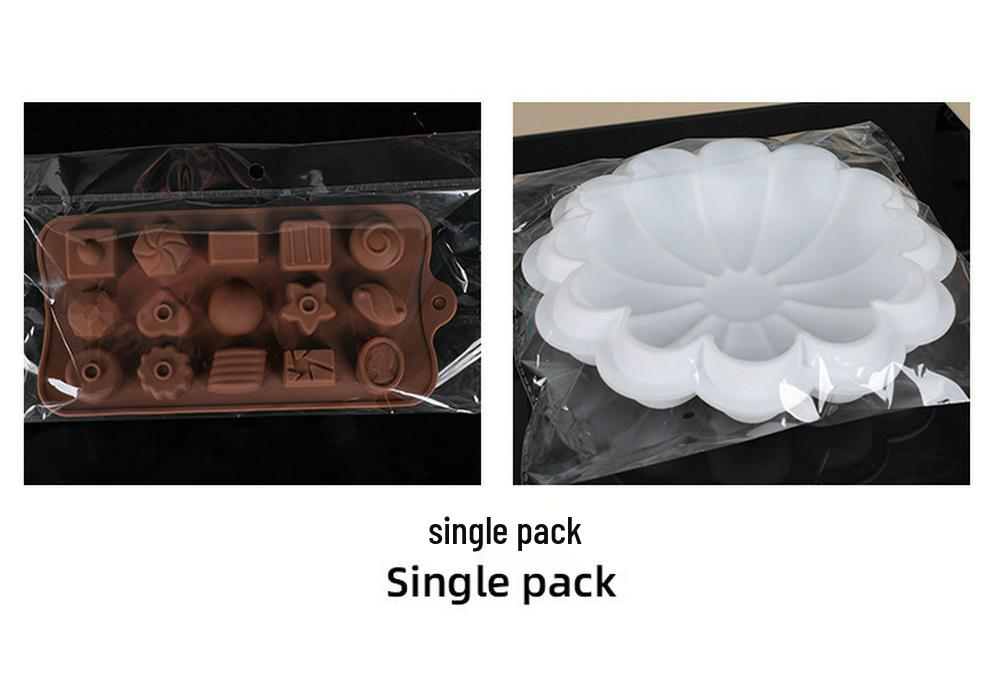 6-Cavity Food-Grade Silicone Mold: Coffee Bean, Pudding, Mousse & Cake Resistant to High Temperatures