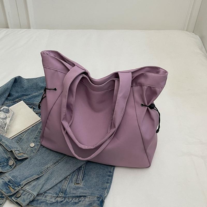 Casual Fashion Large Capacity Tote Bag Simple Travel Bag Women Large Shoulder Bag Handbags Drawstring Tote Handbag
