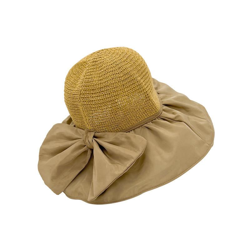 

Butterfly Black Knot Hat Collapsible Widebrimmed Sunshade Women Protection Sun