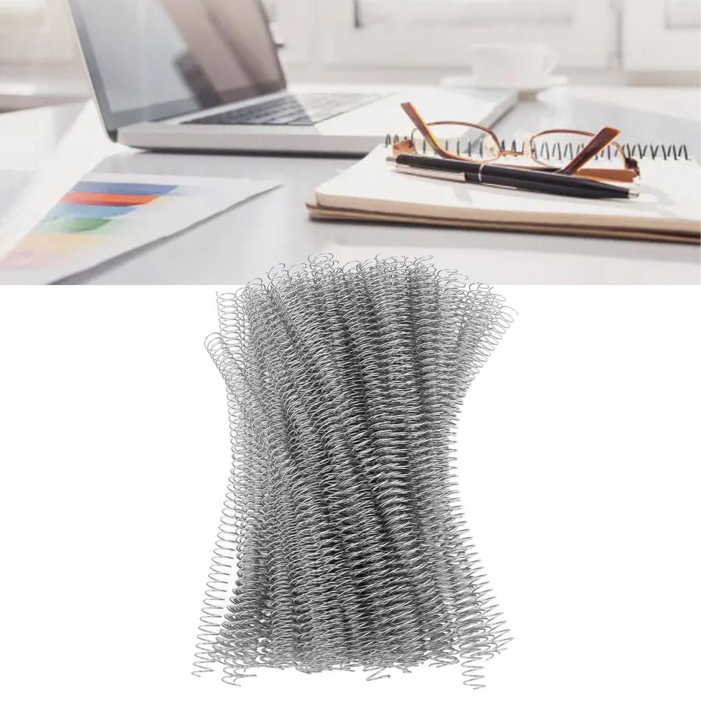 100Pcs Spiral Binding Coils Iron Dia 14.3mm 9Celsius16in 48 Teeth 4:1 Ratio 115 Sheet Capacity for Paper